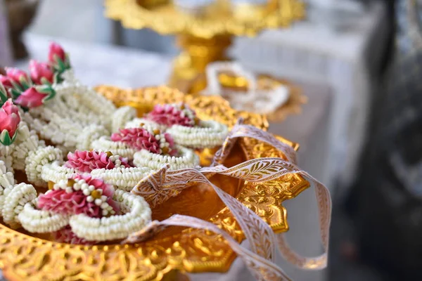 Close Van Een Prachtige Bruiloft Decoratie — Stockfoto