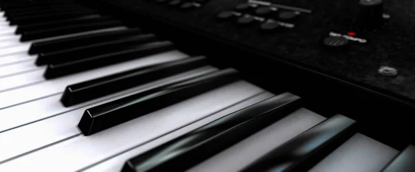 Electric Keyboard Keys Close Render — Photo