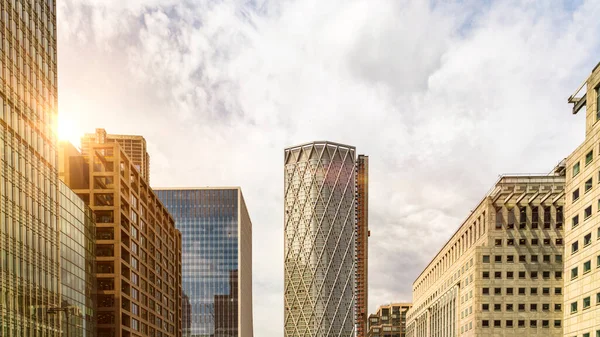 London New Modern Skyline Sunset — Stock Photo, Image