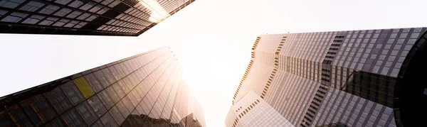 Modern City Building Architecture Glass Fronts Clear Day Sunrise London — Stock Photo, Image