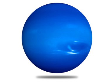 Gaz devi Neptün beyaz arkaplan kavramında