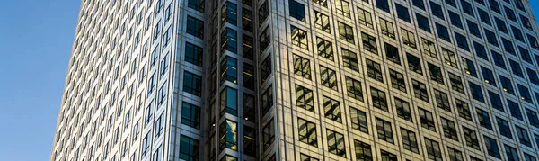 Modern City Sky Scrapers Glass Fronts Clear Day Sunset London — Stock Photo, Image