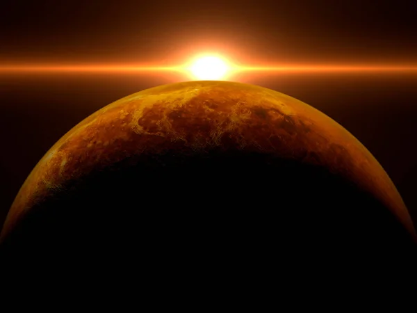 Planet Venus Sunrise Vibrant Sun Concept — ストック写真