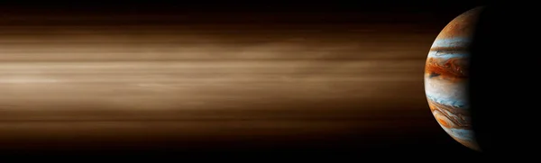 Strong Solar Flare Shining Surface Jupiter Gas Giant Space Concept — Φωτογραφία Αρχείου