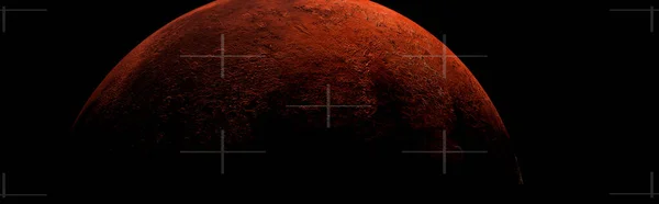 Conceptual Look Planet Mars Space Camera Cross Hairs Planet Probe — Stockfoto