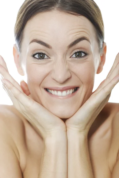 Vrouw in schoonheid stijl pose — Stockfoto