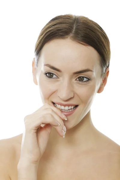 Vrouw in schoonheid stijl pose — Stockfoto