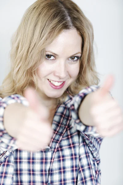 Woman displaying success — Stock Photo, Image