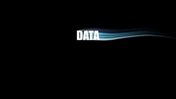 Abstrakte Zeilen Mit Text Data — Stockvideo