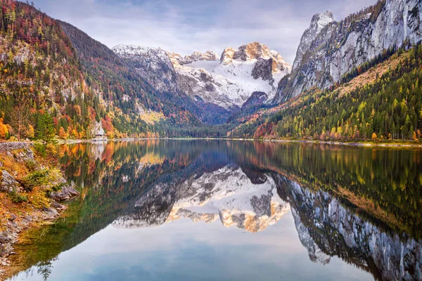 Jezero Gosau Rakousko Krajina Jezeře Gosau Rakousko Nachází Evropských Alpách — Stock fotografie
