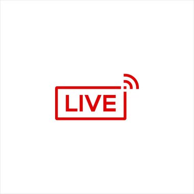 Canlı video, yayın simgesi vektörü