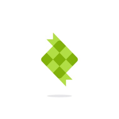 Ketupat simgesi illüstrasyonu basit