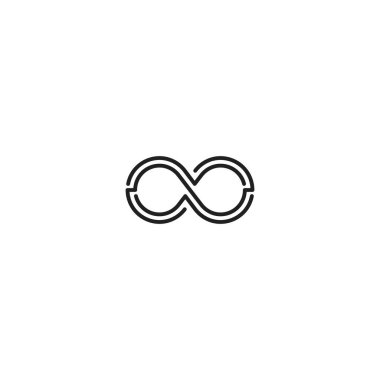 Sonsuzluk sembolü logo simgesi vektörü