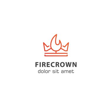 Yangın tacı, Alev Kralı logo şablonu