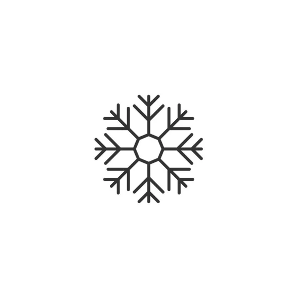 Εικονίδιο Διανυσματικού Περιγράμματος Νιφάδας Χιονιού — Διανυσματικό Αρχείο