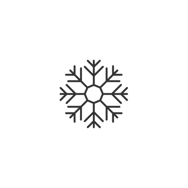 Sneeuwvlok Overzicht Vector Pictogram — Stockvector