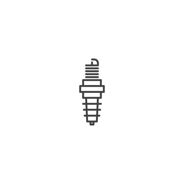 Spark Plug Line Icon Vector — 스톡 벡터