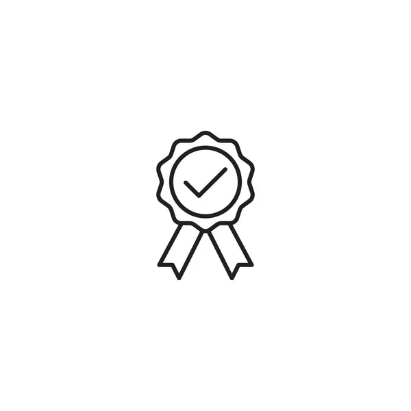 Rosette Quality Line Icon Vector — Stock Vector
