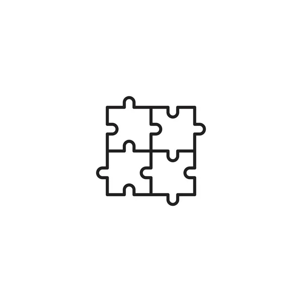 Puzzle Línea Icono Vector — Archivo Imágenes Vectoriales