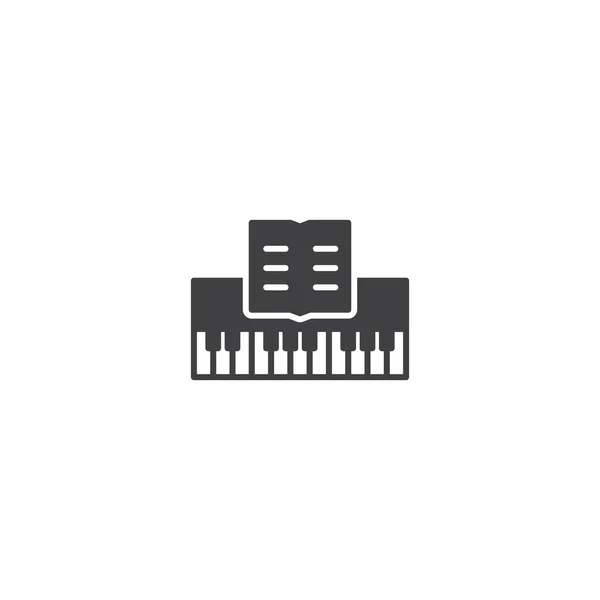 Piyano Müzik Enstrümanı Ikon Vektörü — Stok Vektör
