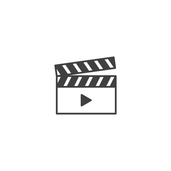 Movie Clapper Board Icon Vector — Stock Vector