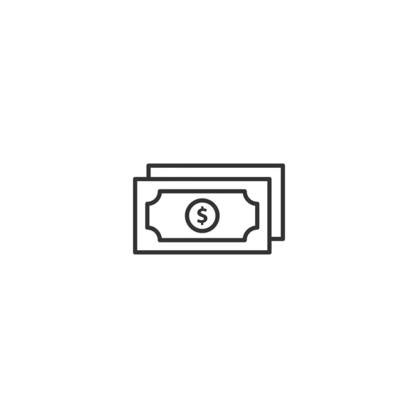 Dinero Dólar Icono Vector — Vector de stock