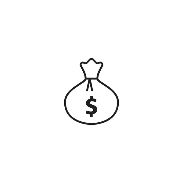 Money Dollar Bag Icon Vector — Stock Vector