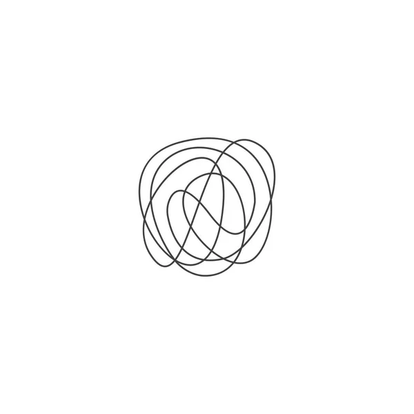 Ligne Désordonnée Compliquée Abstraite Modèle Icône Logo Vectoriel — Image vectorielle