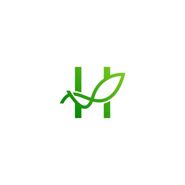 Bokstav Abstrakt Blad Logotyp Ikon Mall — Stock vektor