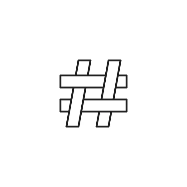 Hashtag Icona Logo Vettoriale — Vettoriale Stock
