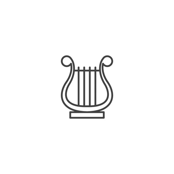 Vetor Ícone Instrumento Música Harpa — Vetor de Stock