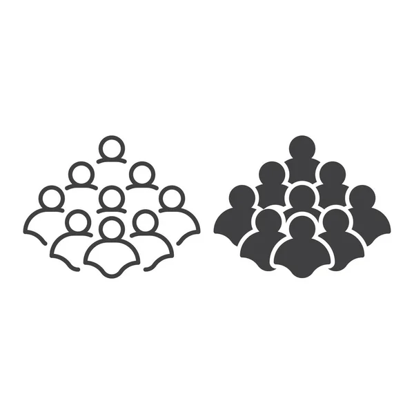 Group People Teamwork Community Organization Vector Icon Template — Stock Vector