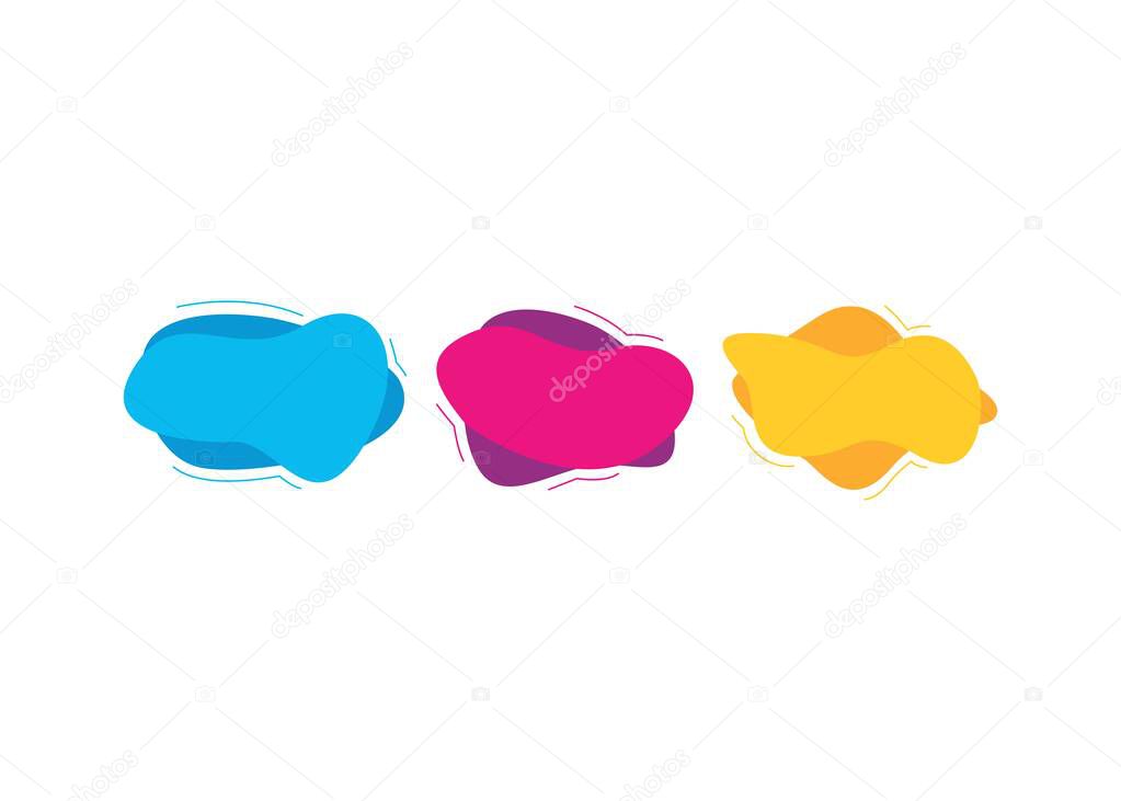 Modern abstract liquid shapes, Vector background illustration