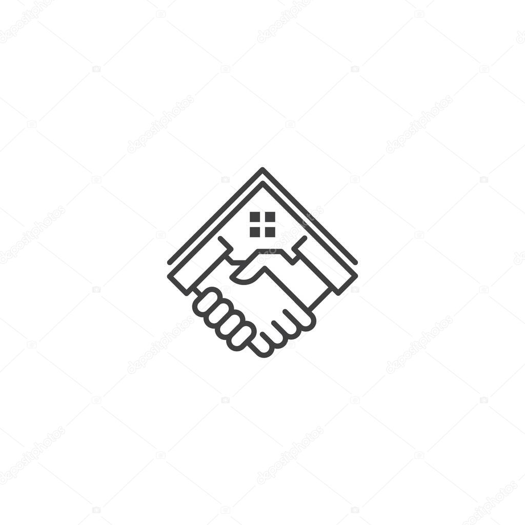 Home deal,house property dealer. Vector logo icon template
