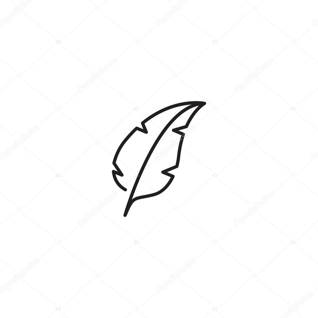 Feather, feather pen icon