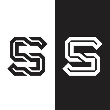 Yaratıcı modern harf S. Vector logo şablonu