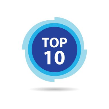İlk 10 'da, en iyi 10. Vektör simgesi şablonu