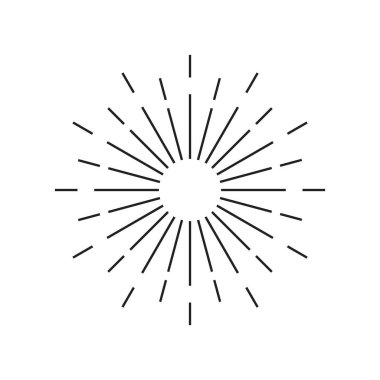 Güneş patlaması simgesi basit