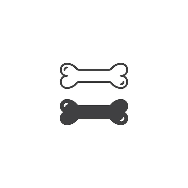 Собачья Кость Косточка Шаблон Значка Вектора — стоковый вектор