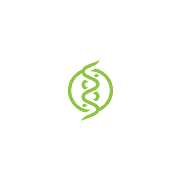 Dna Spiralabstrakt Cirkel Vektor Logotyp Ikon Mall — Stock vektor