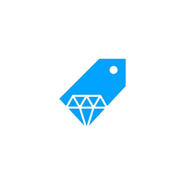Diamond Price Tag Sale Shop Vector Logo Icon Template — Stock Vector