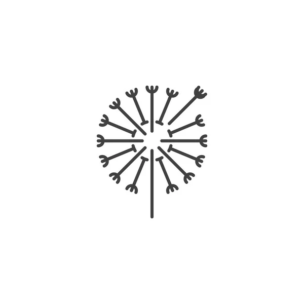 Кульбабаба Тараксакум Шаблон Піктограми Логотипу Вектора — стоковий вектор