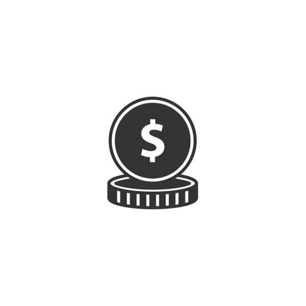 Coin Line Icon Vector — Stock Vector