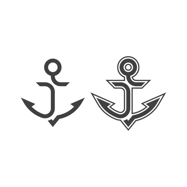 Anchor Vector Logo Icon Template — Stock Vector