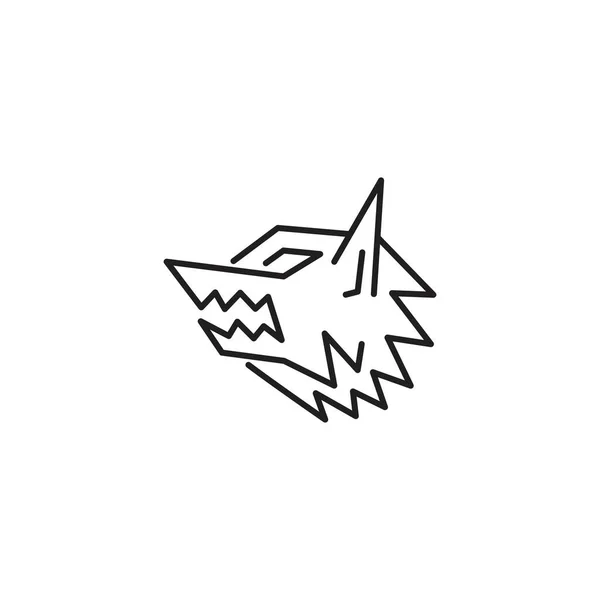 Abstrakter Wolf Icon Vorlage Für Vektor Logo — Stockvektor