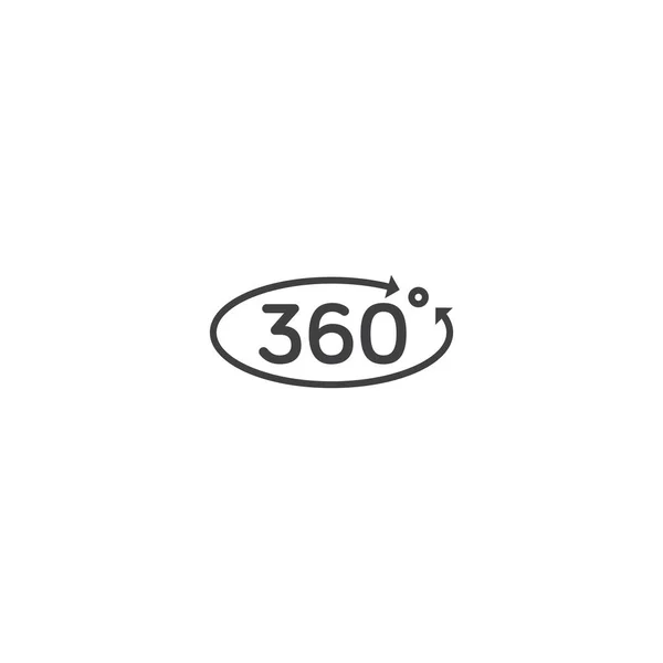 360 Degrees Icon Simple — Stock Vector