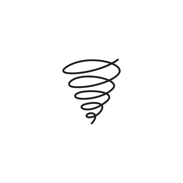 Tornade Ouragan Tornade Modèle Icône Logo Vectoriel — Image vectorielle