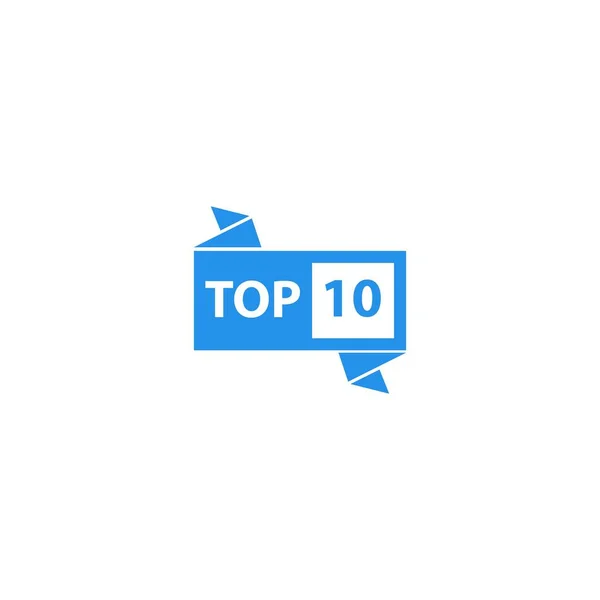 Top Ten List Best Vector Icon Template — Stock Vector