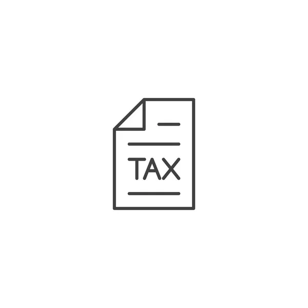 Tax Payment Document Line Icon Vector — Stock Vector