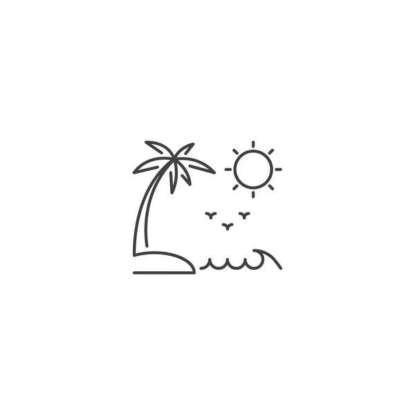 Verano Holiday Vector Logotipo Icono Plantilla — Archivo Imágenes Vectoriales